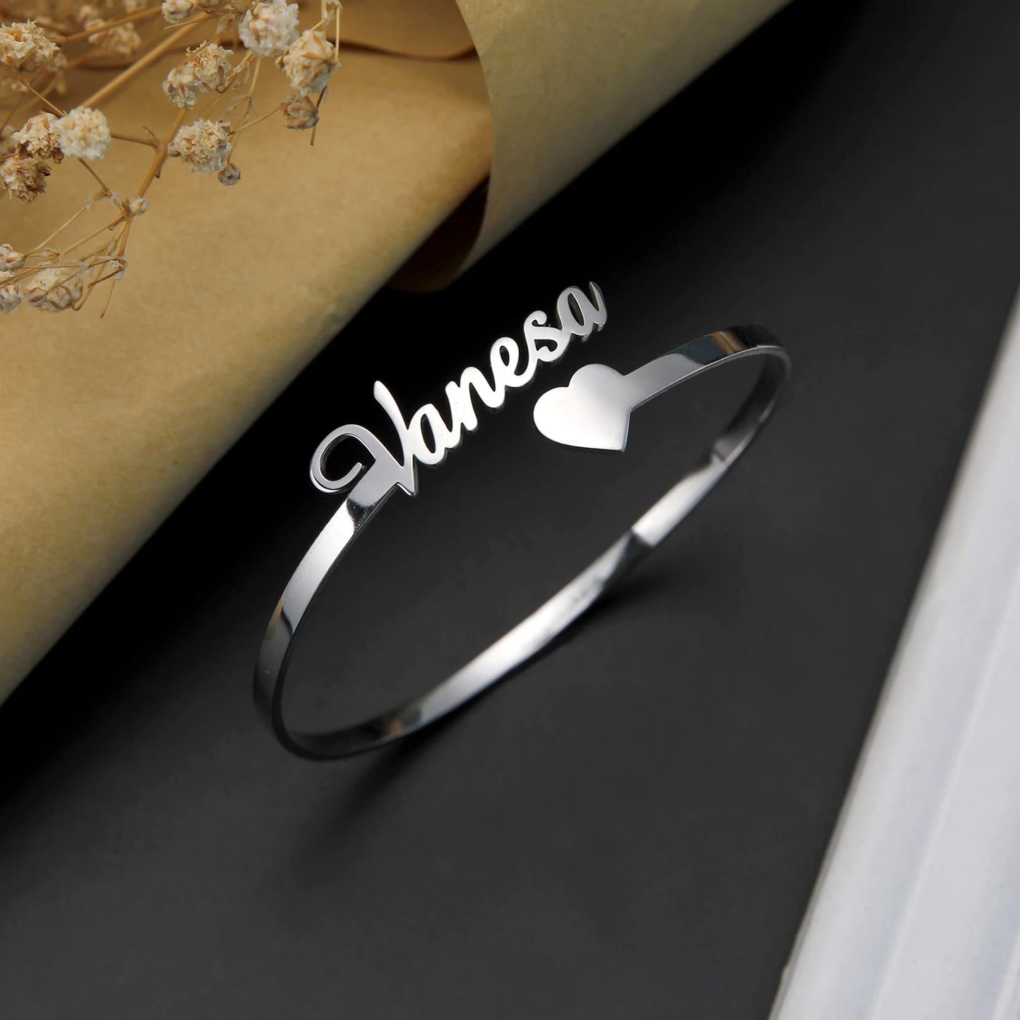 Personalized Name Bracelet for Women Men Custom Jewelry Stainless Steel