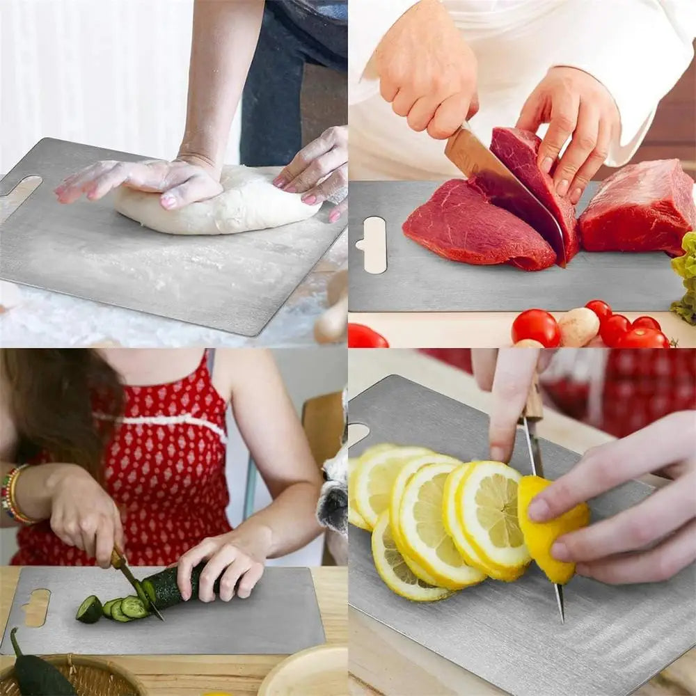 Titanium Cutting Boards for Kitchen Stainless Board 304 Steel Thickened