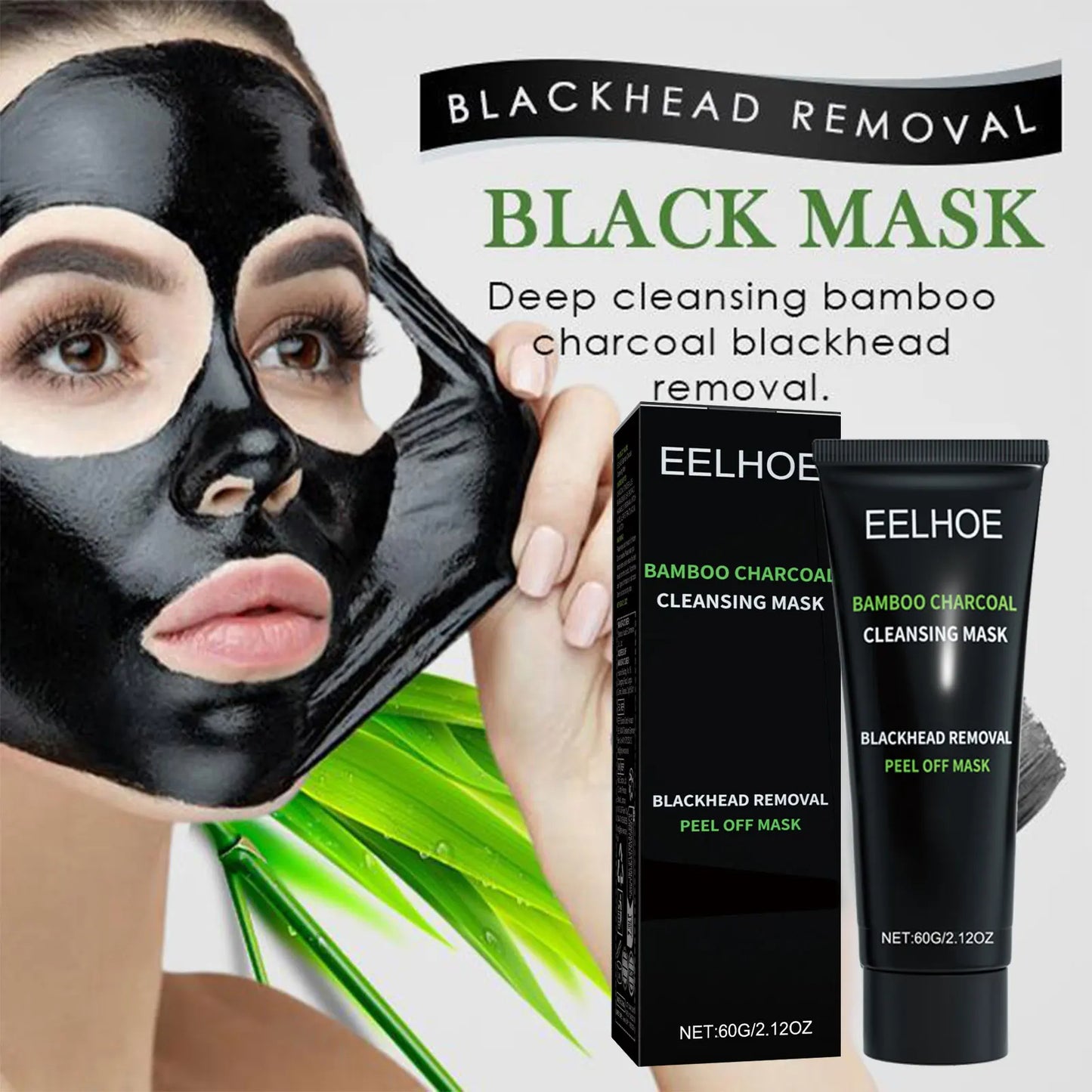 Bamboo Charcoal Tear-off Mask Blackhead Remover Deep Cleanig Purifying