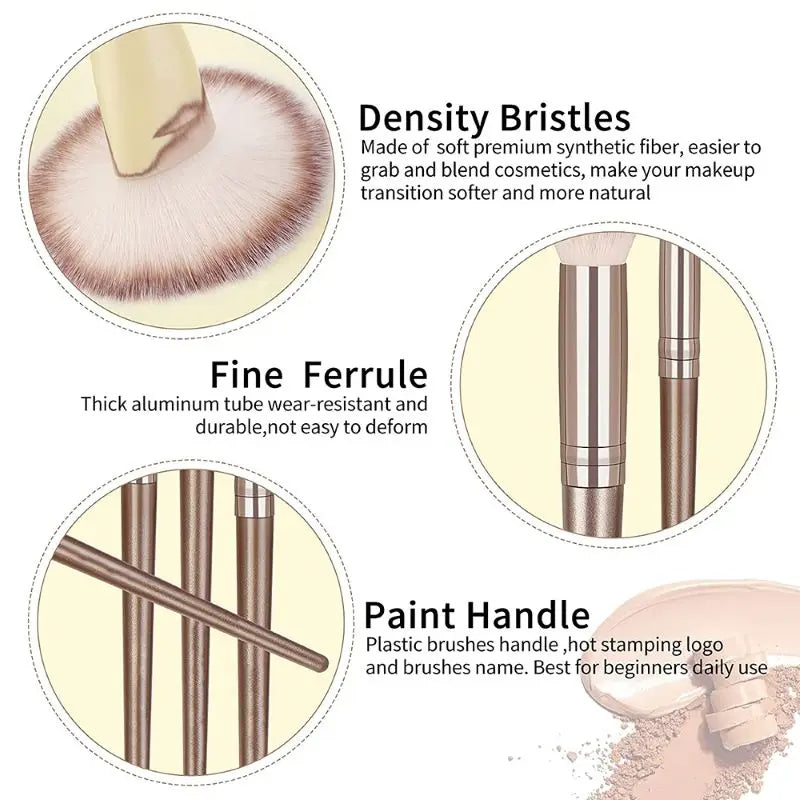 3-20PCS Makeup Brushes Set Foundation Highlighter Eyeshadow Blush