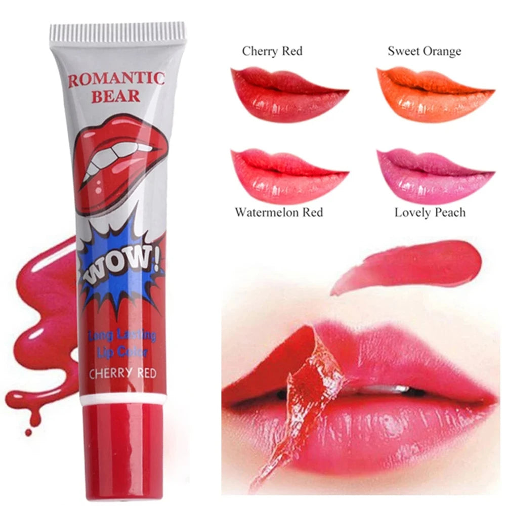 6 Colors Peel Off Liquid Lipstick Waterproof Long Lasting Lip Gloss Lint Mask Makeup Tattoo Lipgloss Lipsticks Ladies cosmetics