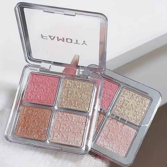 4 Color Face Highlighter Palette Illuminator Palette Natural Glow Waterproof