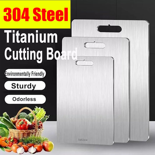 Titanium Cutting Boards for Kitchen Stainless Board 304 Steel Thickened