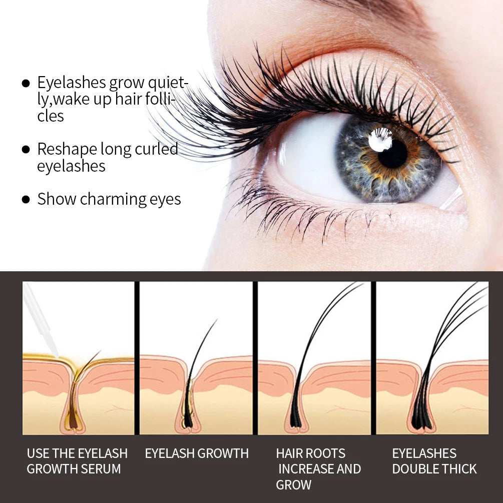 Natural Eyelash Growth Serum 15 Days Fast Eyelashes Enhancer Longer