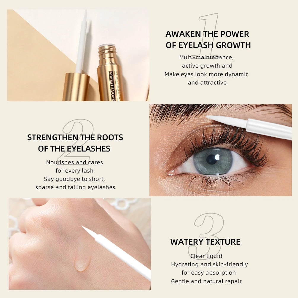 Natural Eyelash Growth Serum 15 Days Fast Eyelashes Enhancer Longer