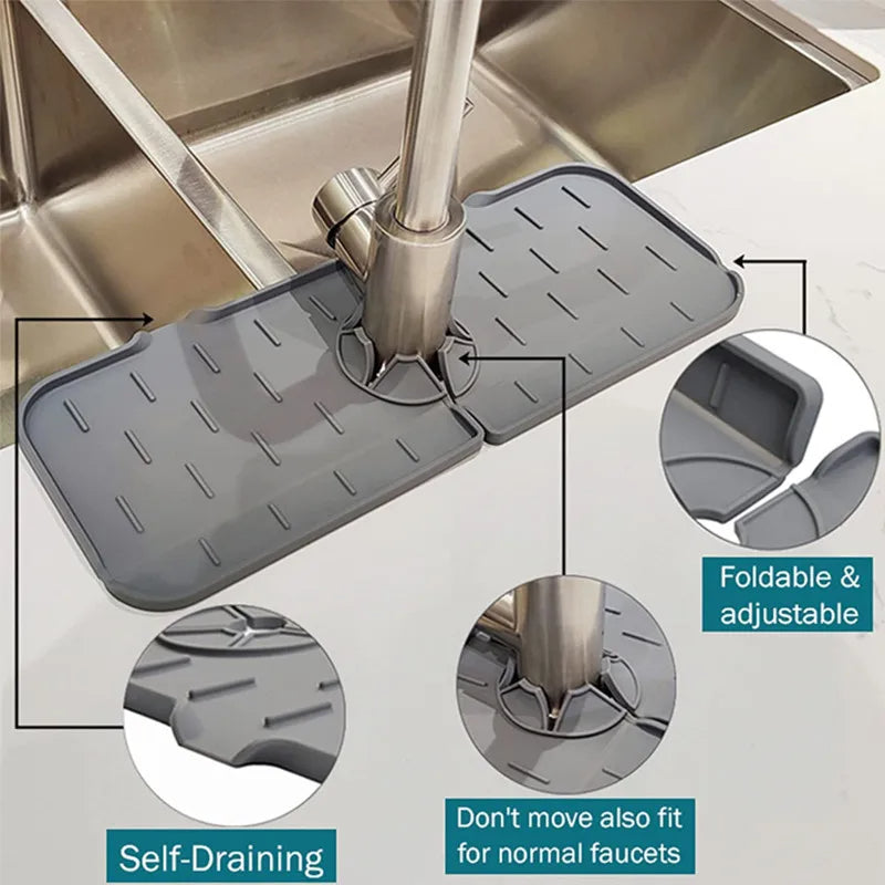 Food Grade Silicone Faucet Splashproof Water Pad Absorbent Pad Sink